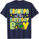 Grandpa of The Birthday Boy Tractors Farm Trucks Family T-Shirt - T-Shirt | Navy