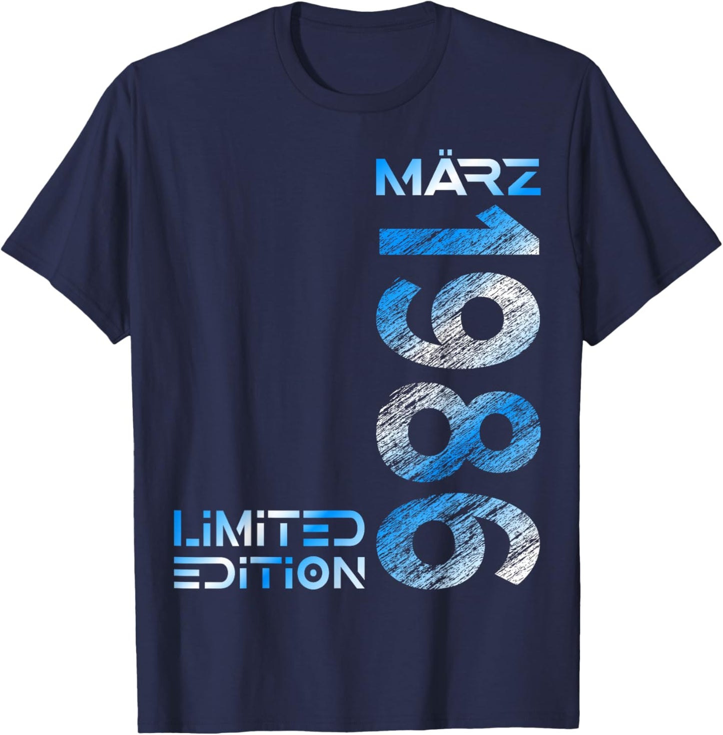 March 1986 Man Woman 40th Birthday Limited Edition T-Shirt - T-Shirt | Navy