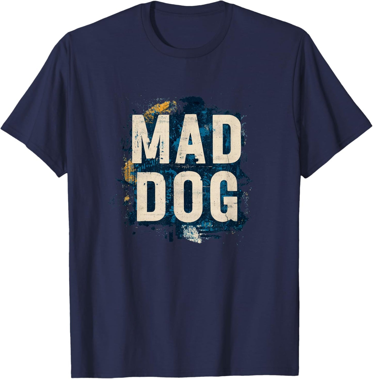 Funny Mad Dog Graphic Costume for a Cool Look T-Shirt - T-Shirt | Navy