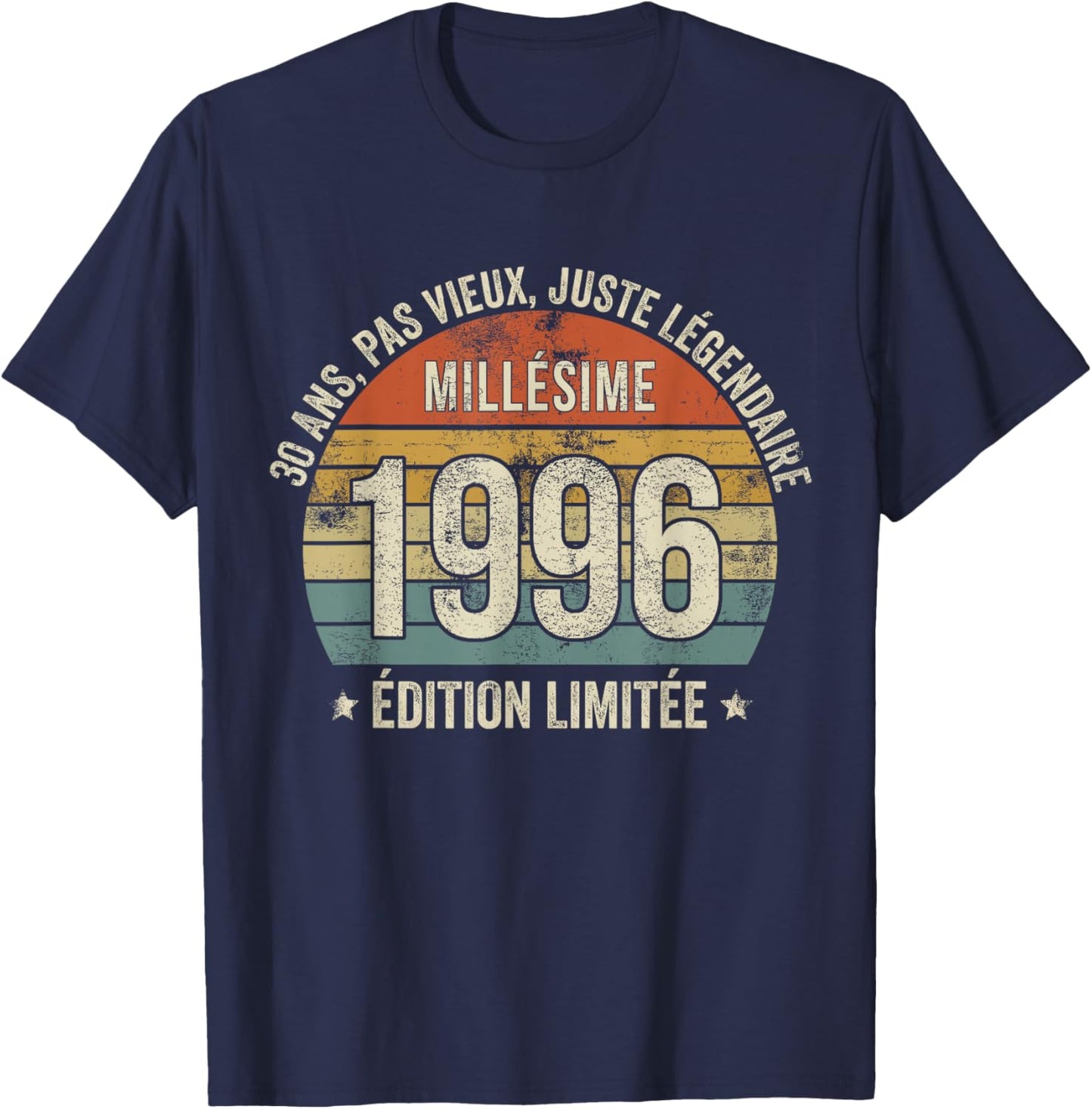 30 Years Funny Vintage 1996 Limited Edition Gift 30 Years T-Shirt - T-Shirt | Navy