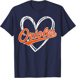 Vintage Oriole Retro Classic Gifts Women Kids T-Shirt - T-Shirt | Navy