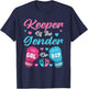 Keeper Of Gender Boxing Gender Reveal Family Party T-Shirt - T-Shirt | Navy