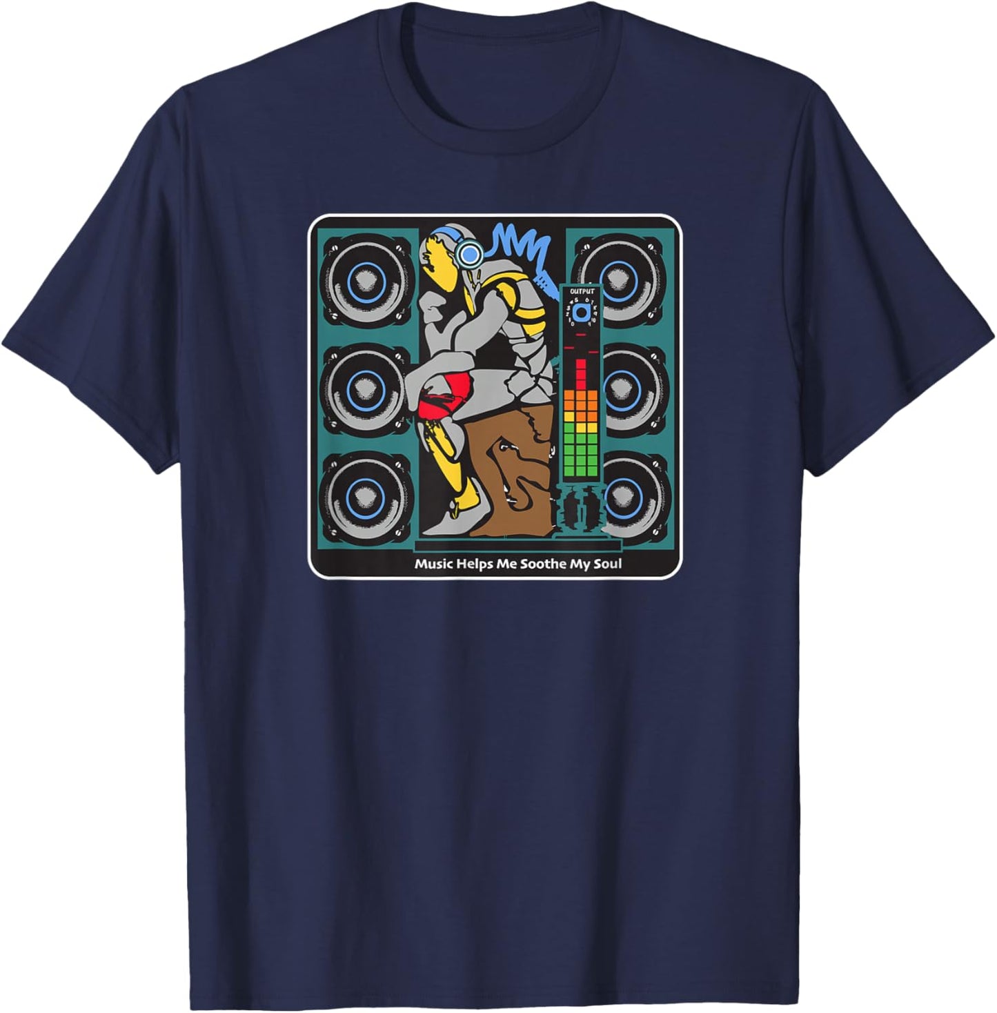 Music 2 My Soul - Original Art Apparel, Color Wheel Edition T-Shirt - T-Shirt | Navy