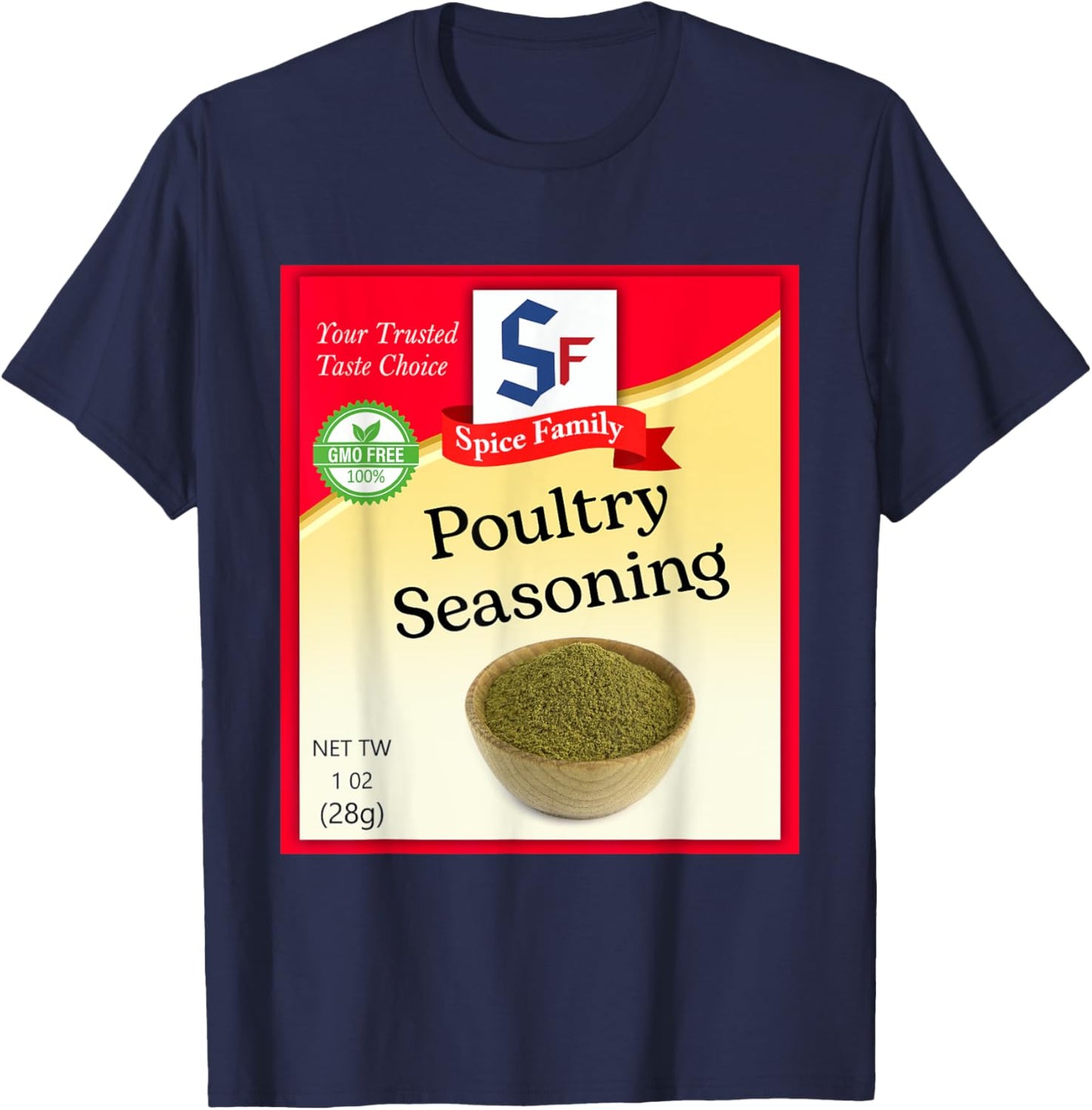 Poultry Seasoning Condiment Costume Holiday Spice Costumes T-Shirt - T-Shirt | Navy