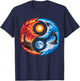 Yin Yang Gears Fire and Ice T-Shirt - T-Shirt | Navy