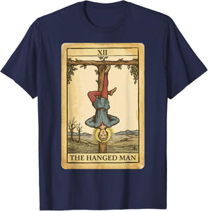 The 12 Tarot Cards Tied Up Man XII Design Occult T-Shirt - T-Shirt | Navy