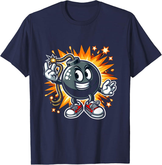 Cartoon Bomb T-Shirt - T-Shirt | Navy