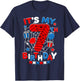 It's My 7th Birthday Spider Theme Party 7 Year Old Boys Kids T-Shirt - T-Shirt | Navy