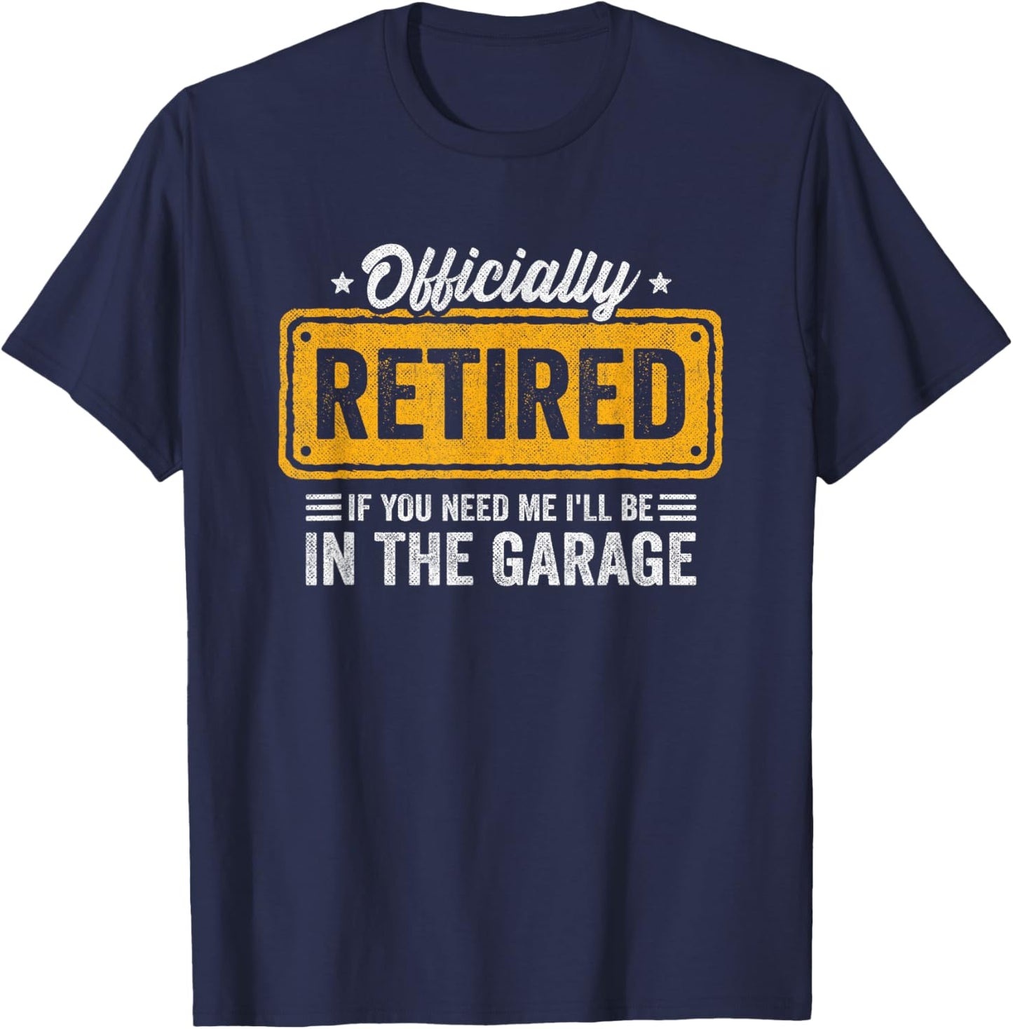 Officially Retired Husband - Retired Dad - Funny Retirement T-Shirt - T-Shirt | Navy