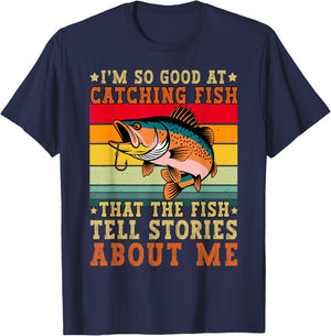 I'm So Good At Catching Fish Funny Fishing Fisherman Bass T-Shirt - T-Shirt | Navy