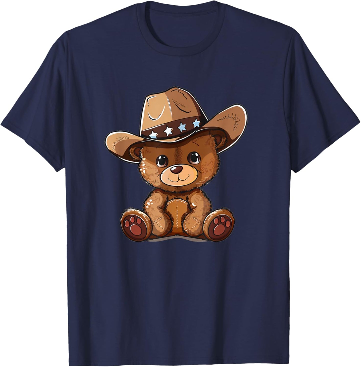 Pretty Cowboy Hat Costume for Teddy Bears T-Shirt - T-Shirt | Navy