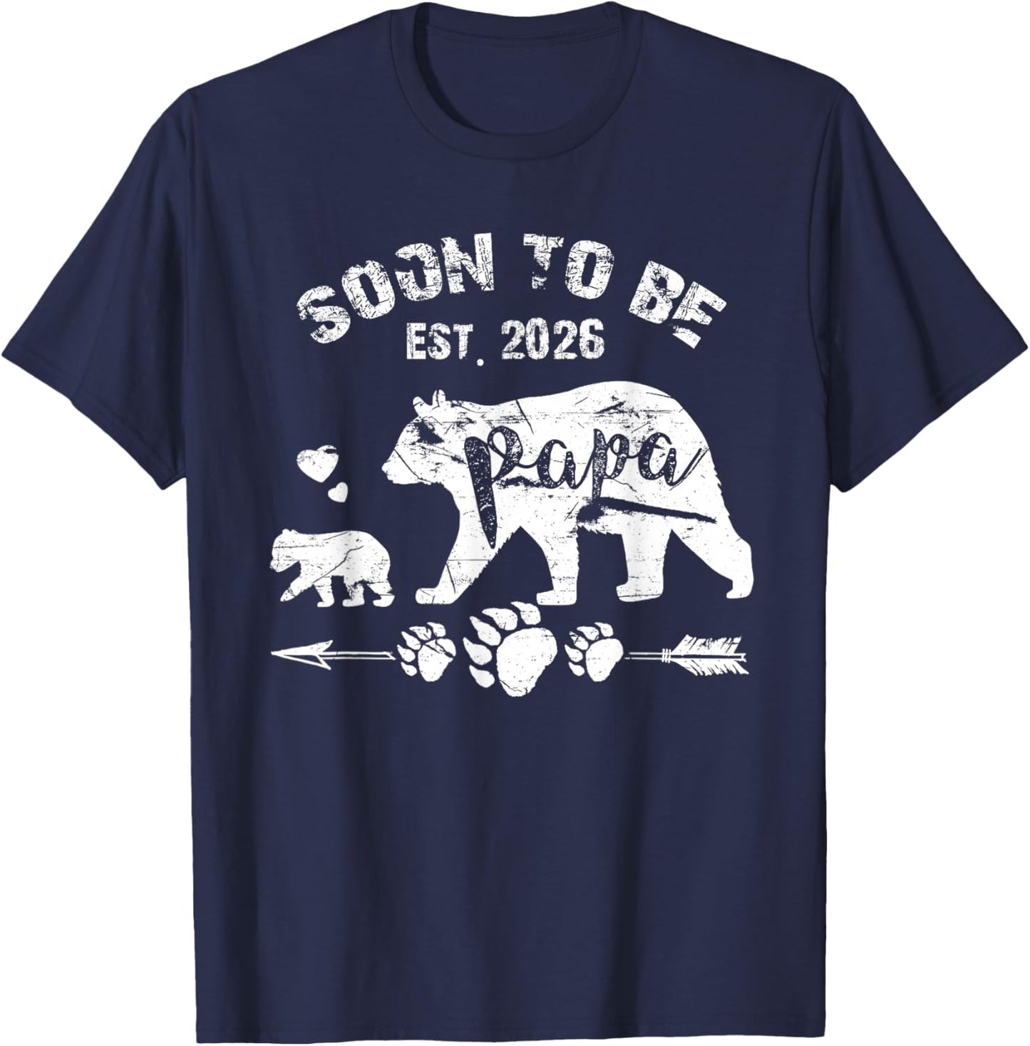 Soon To Be Papa 2026 Funny for new Papa T-Shirt - T-Shirt | Navy
