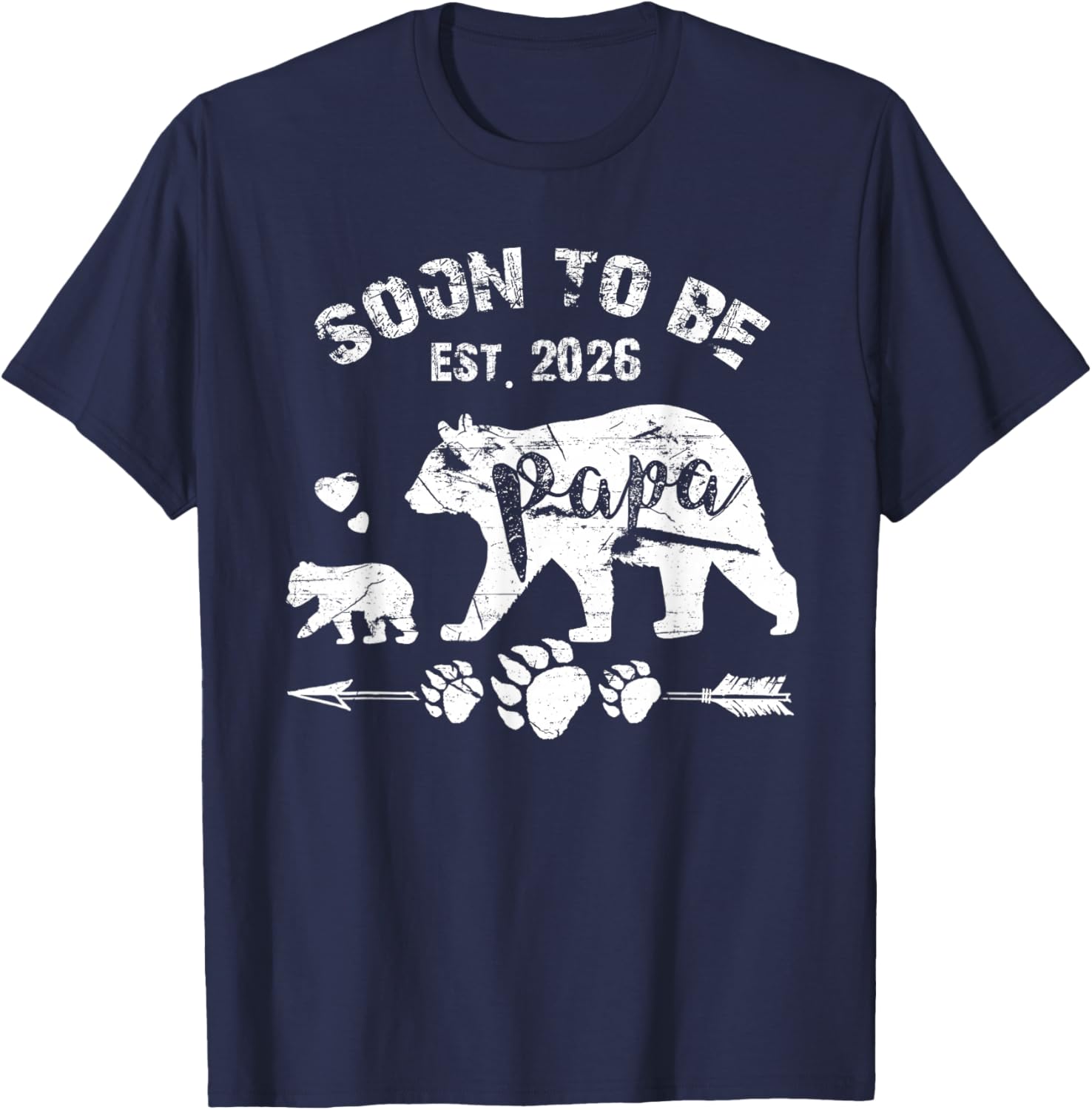 Soon To Be Papa 2026 Funny for new Papa T-Shirt - T-Shirt | Navy