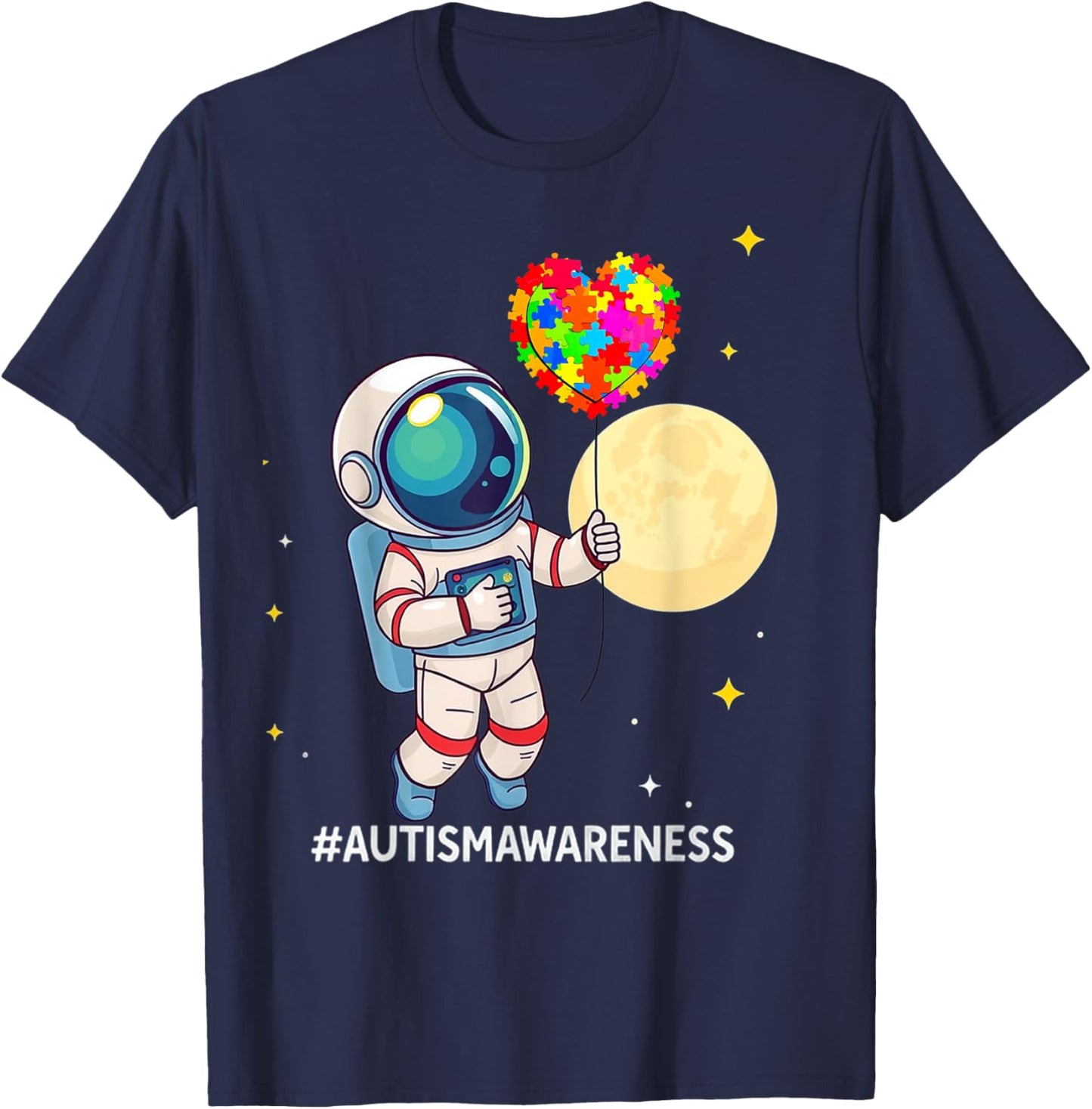 Space Autistic Kids Boys T-Shirt - T-Shirt | Navy