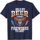 Hold My Beer, I Have Fireworks To Light, 4th Of July Eagle T-Shirt - T-Shirt | Navy