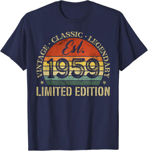 Vintage Classic Legendary Est. 1959 Limited Edition T-Shirt - T-Shirt | Navy