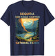 Retro Sequoia And Kings Canyon National Parks Hiking T-Shirt - T-Shirt | Navy