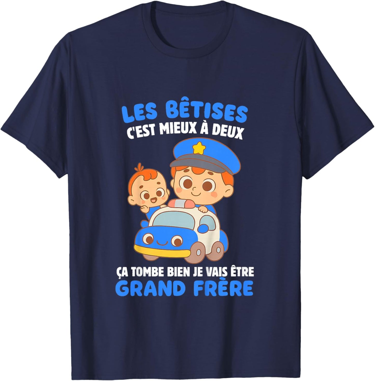 Enfant Je Vais Être Grand Frère 2026 Garçon Futur Grand Frère Drole T-Shirt - T-Shirt | Navy