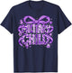 Military Child Camo Coquette Bow Purple Up for Military Kids T-Shirt - T-Shirt | Navy