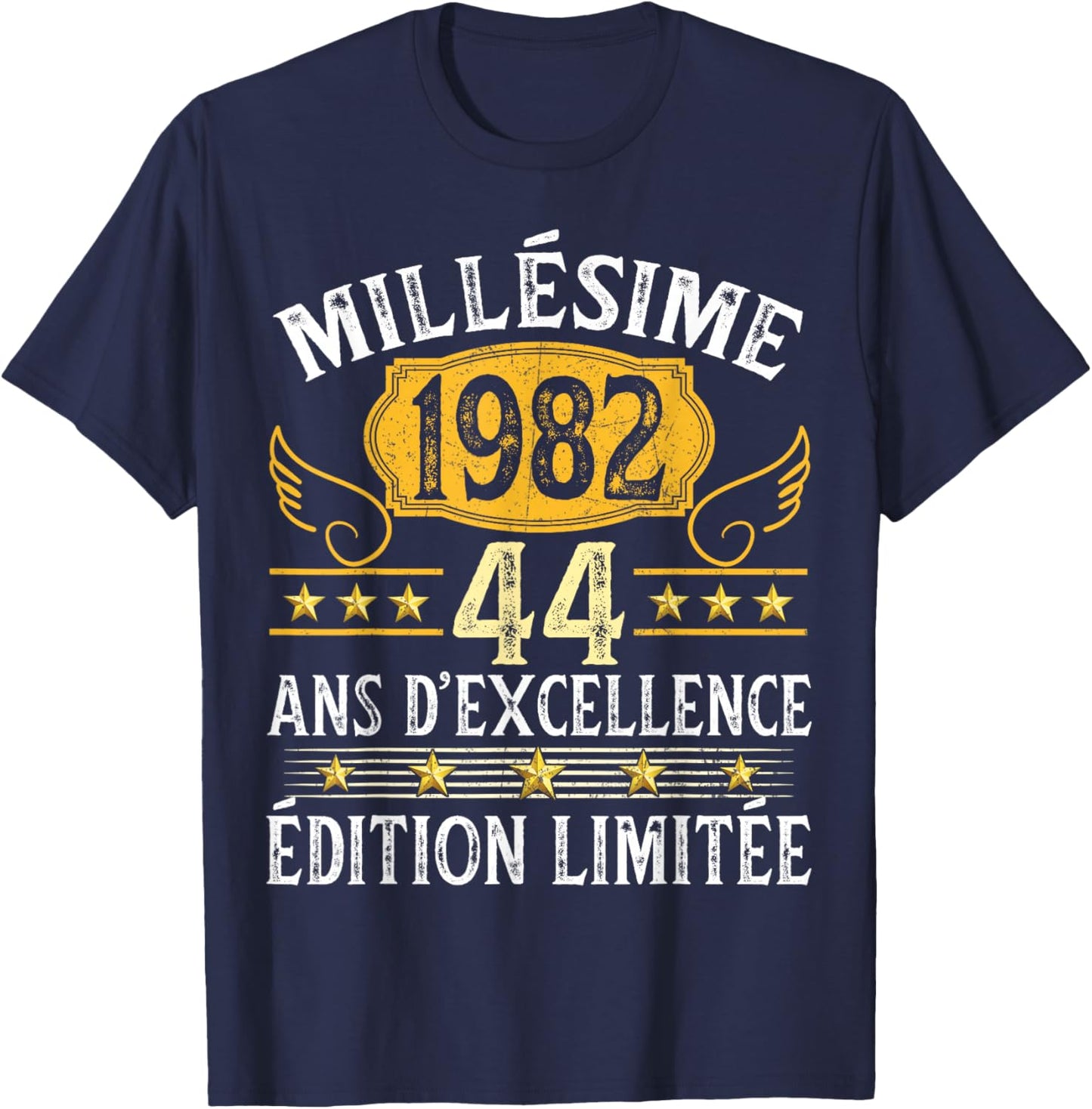 Vintage 1982 44 Years Birthday Man Woman Vintage 1982 T-Shirt - T-Shirt | Navy