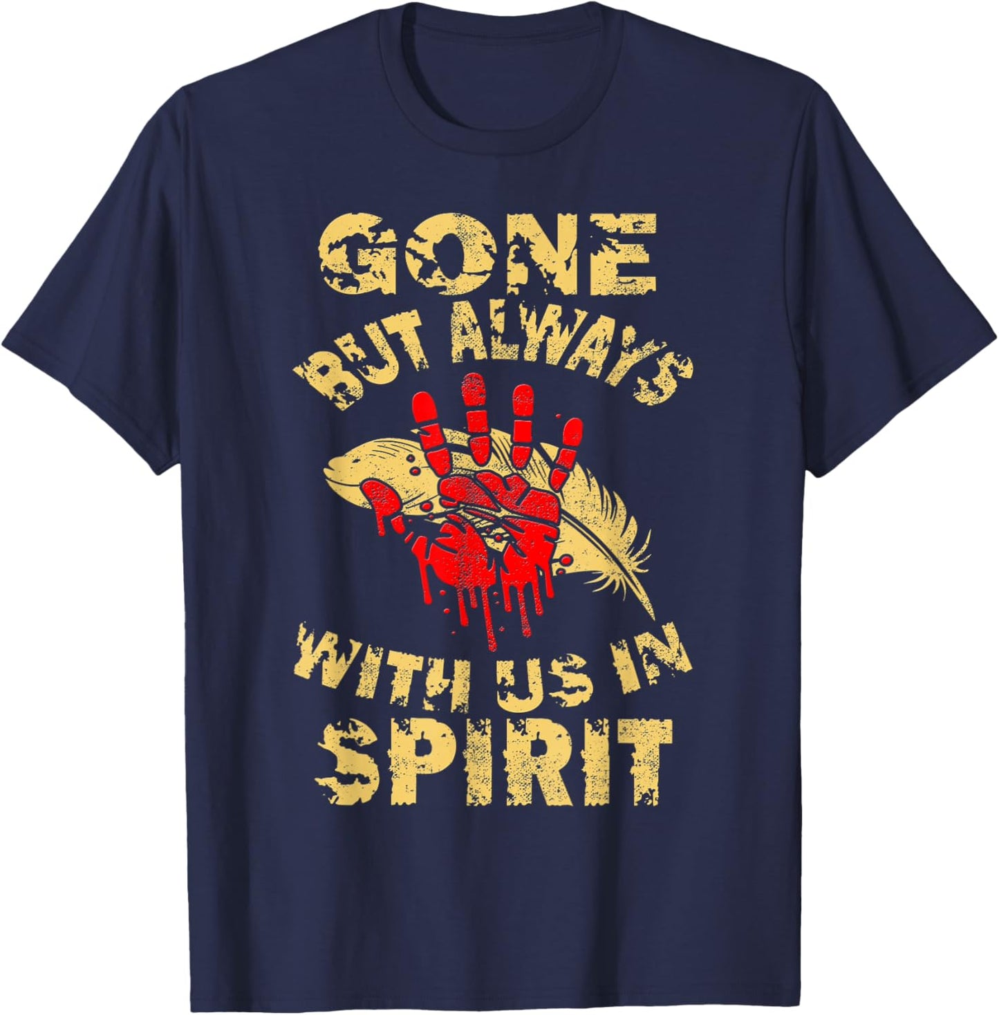 MMIW Awareness Indigenous Women Stolen Sisters Native Art T-Shirt - T-Shirt | Navy