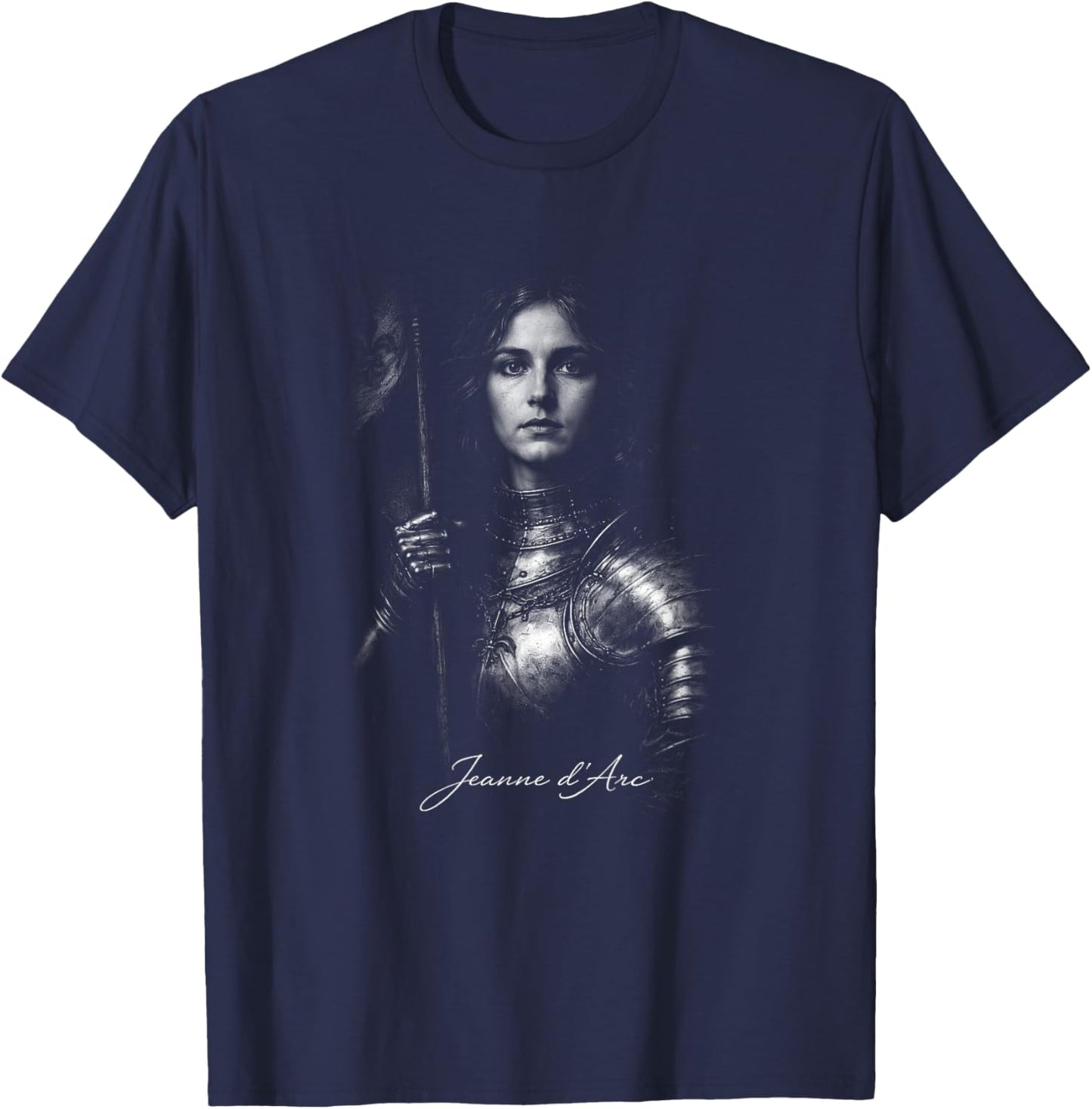 Jeanne d'arc Guerrier Médiéval Héros Français T-Shirt - T-Shirt | Navy