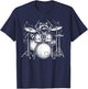 Raccoon Playing Drum Music Band Funny Drumming Racoon Gifts T-Shirt - T-Shirt | Navy