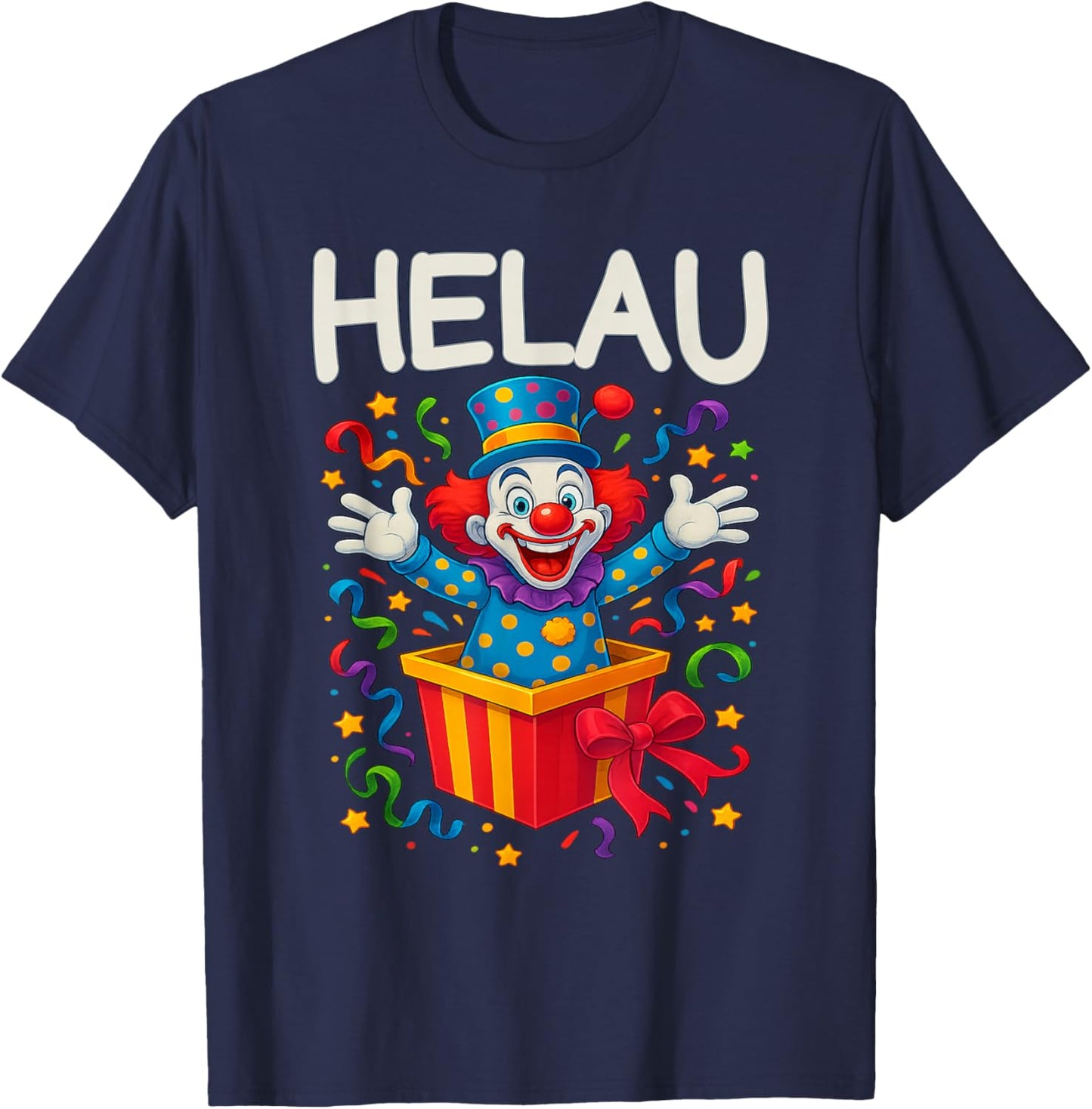 Helau Clown Fancy Dress Costume Carnival T-Shirt - T-Shirt | Navy
