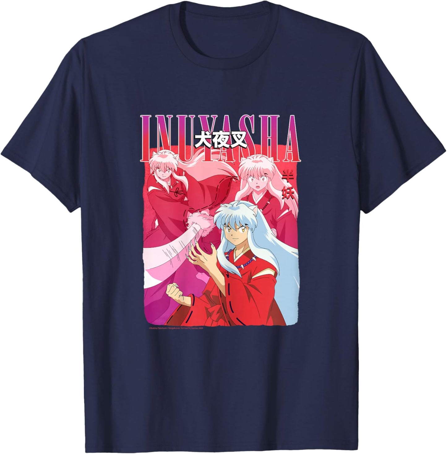 Inuyasha Half Demon Action Trio T-Shirt - T-Shirt | Navy