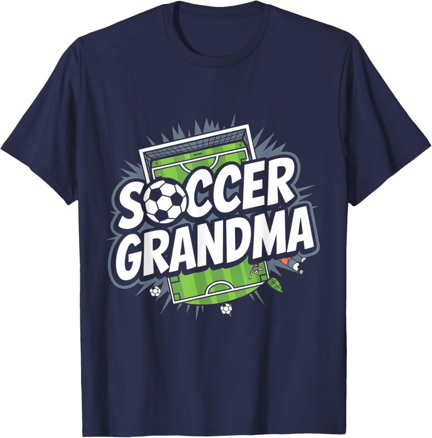 Soccer Grandma Funny Soccer T-Shirt - T-Shirt | Navy