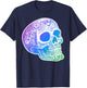 Authentic Calaca Gradient Sugar Skull Design T-Shirt - T-Shirt | Navy