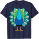 Peacock Shirt Adult Children Men Women Peacock Costume T-Shirt - T-Shirt | Navy
