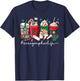 Christmas Sonographer Coffee Latte Ultrasound Vascular Tech T-Shirt - T-Shirt | Navy