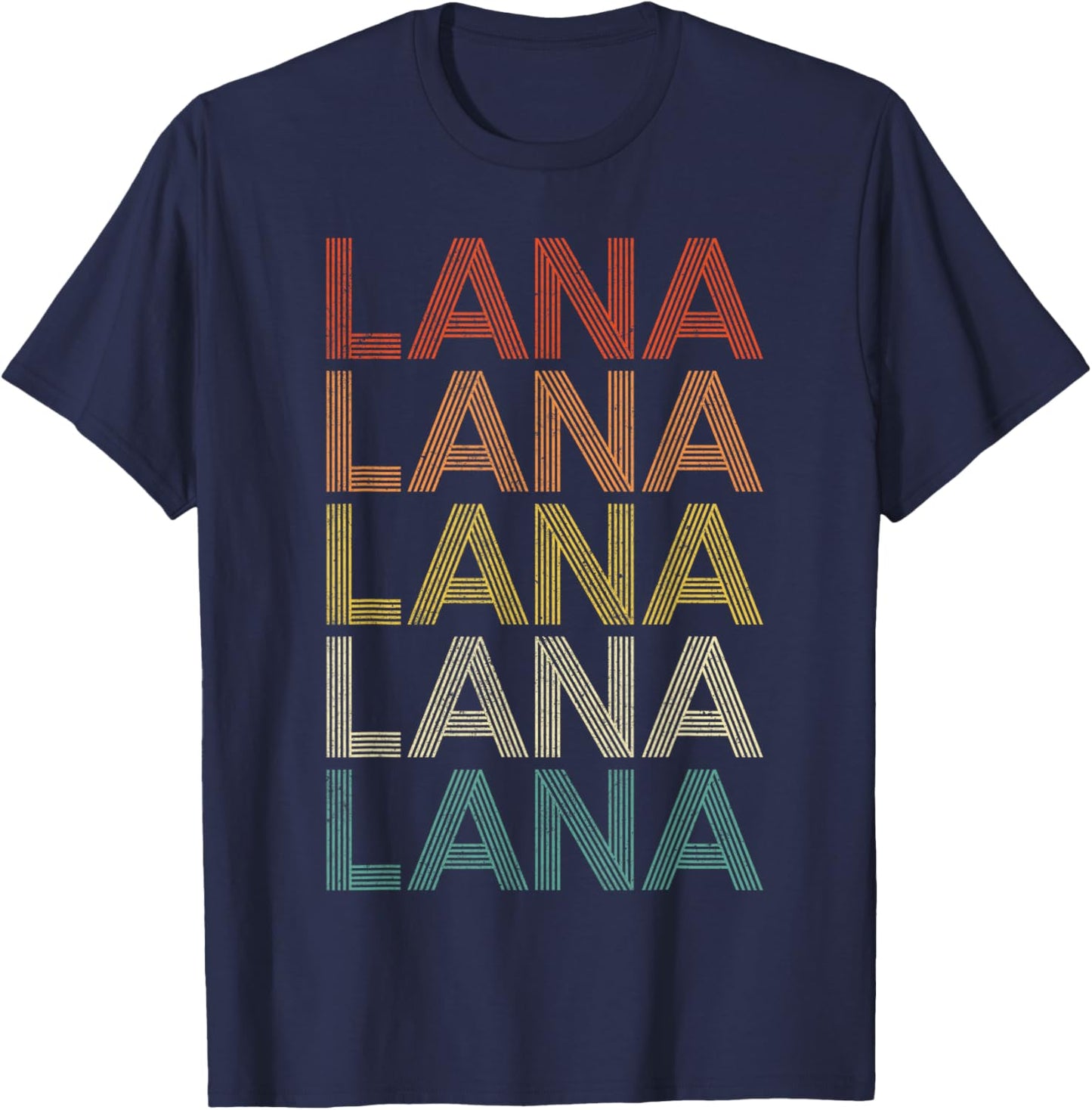 Lana Vintage Retro T-Shirt - T-Shirt | Navy