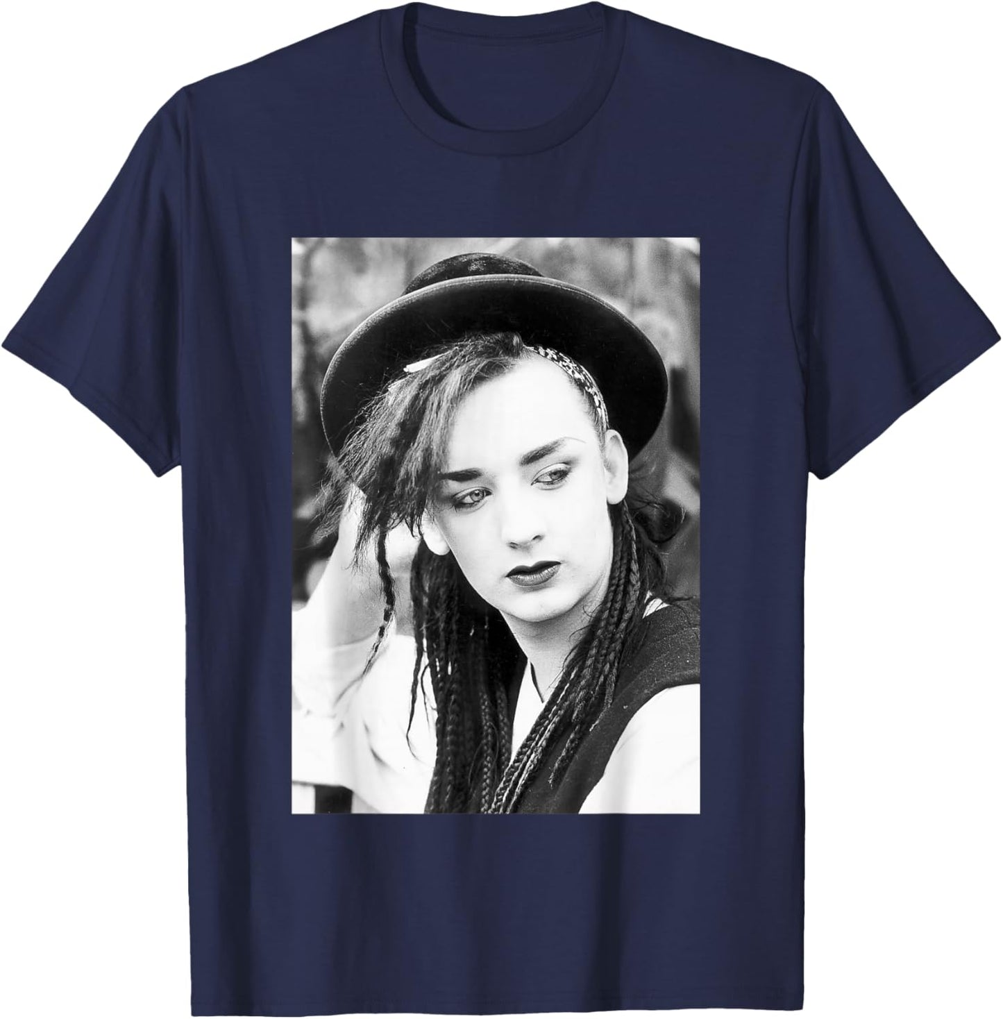Boy George Pop Star of Culture Club 1982 T-Shirt - T-Shirt | Navy