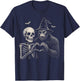 Funny Bigfoot Sasquatch Skeleton Halloween Love Men Spooky T-Shirt - T-Shirt | Navy