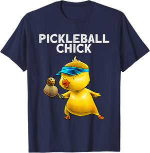 Unique Pickleball Design Girls Pickle Ball Player T-Shirt - T-Shirt | Navy