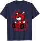 Bloodline Varsity Red Black Graphic Match T-Shirt - T-Shirt | Navy
