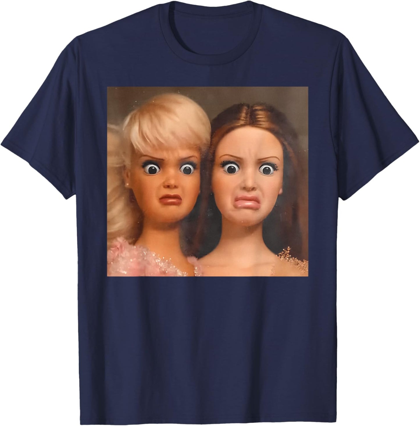 Disgusted Face Meme Doll Babe X Only Baby Love Date Fans T-Shirt - T-Shirt | Navy