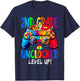 2nd Grade Unlocked Level Up Video Gamer Back To School T-Shirt - T-Shirt | Navy