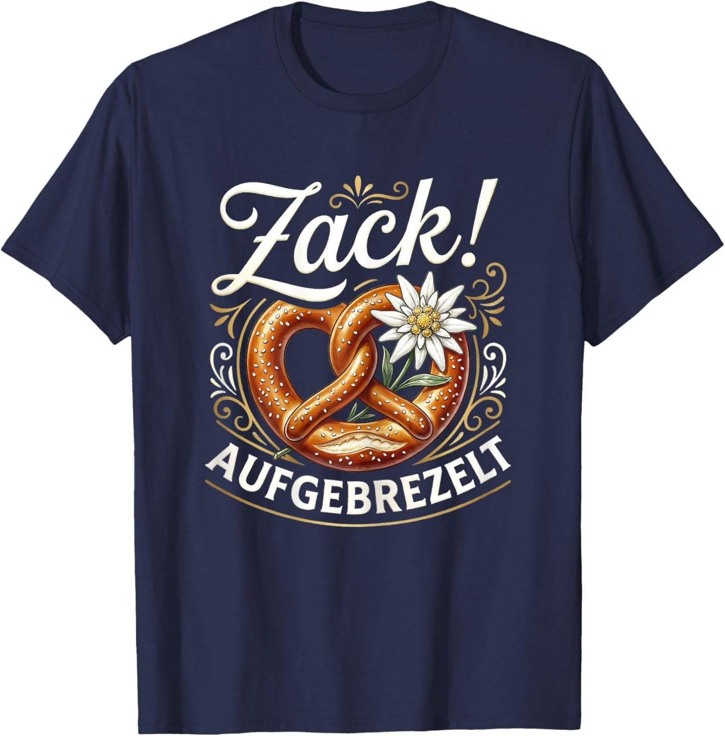 Trachten Damen Trachtenshirt Passend für Oktoberfest T-Shirt - T-Shirt | Navy