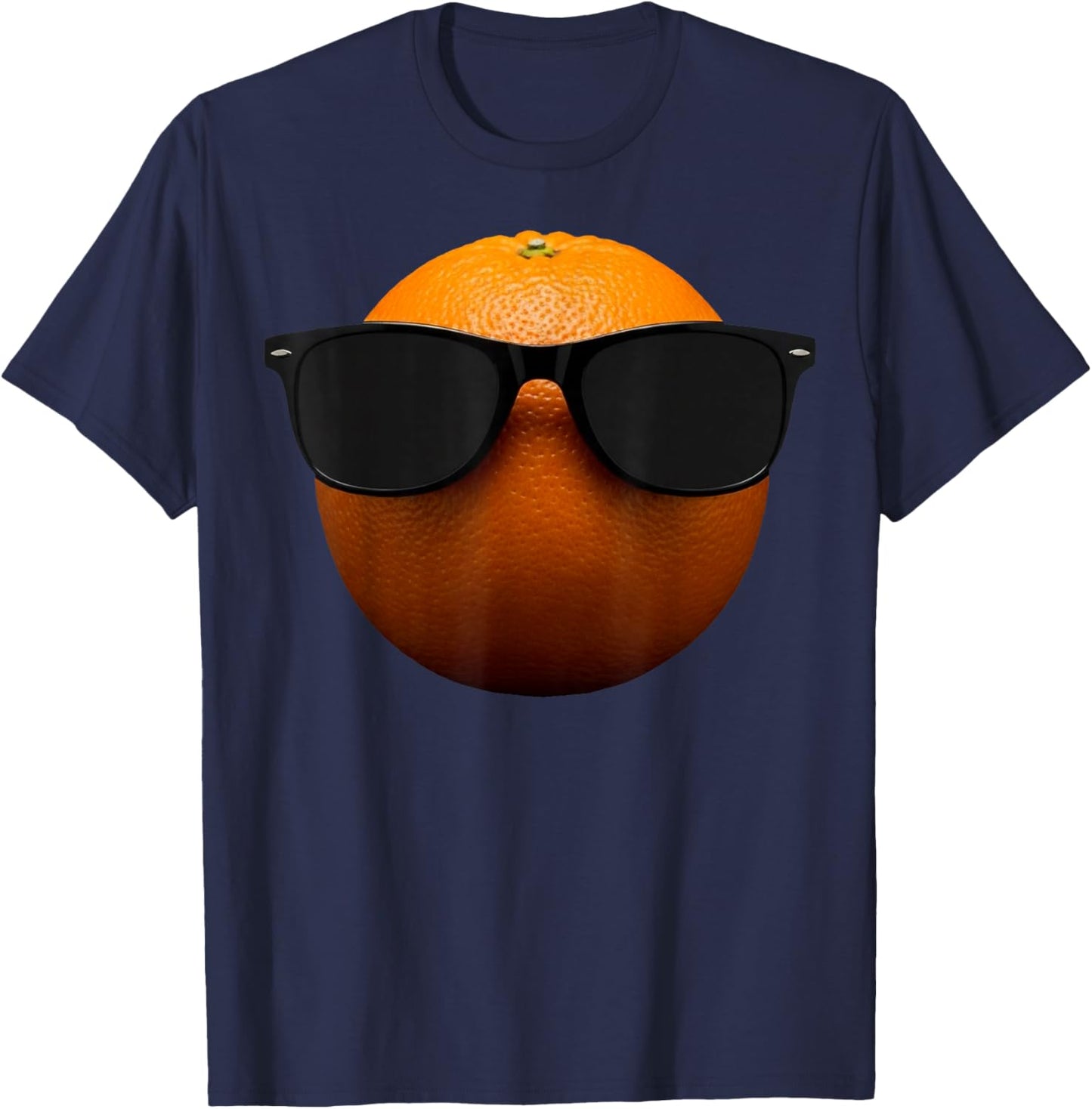 Cool Orange Portant des Lunettes de Soleil drôle Fruit T-Shirt - T-Shirt | Navy