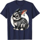 Gothic Filigree Bunny Portrait Art T-Shirt - T-Shirt | Navy
