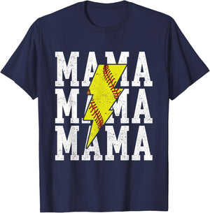 Mama - Softball Lover Softball Mom Softballer T-Shirt - T-Shirt | Navy