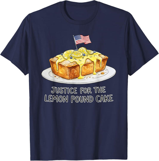 V2 Lemon Pound Cake Justice for Afroma Funny Men Women Youth T-Shirt - T-Shirt | Navy