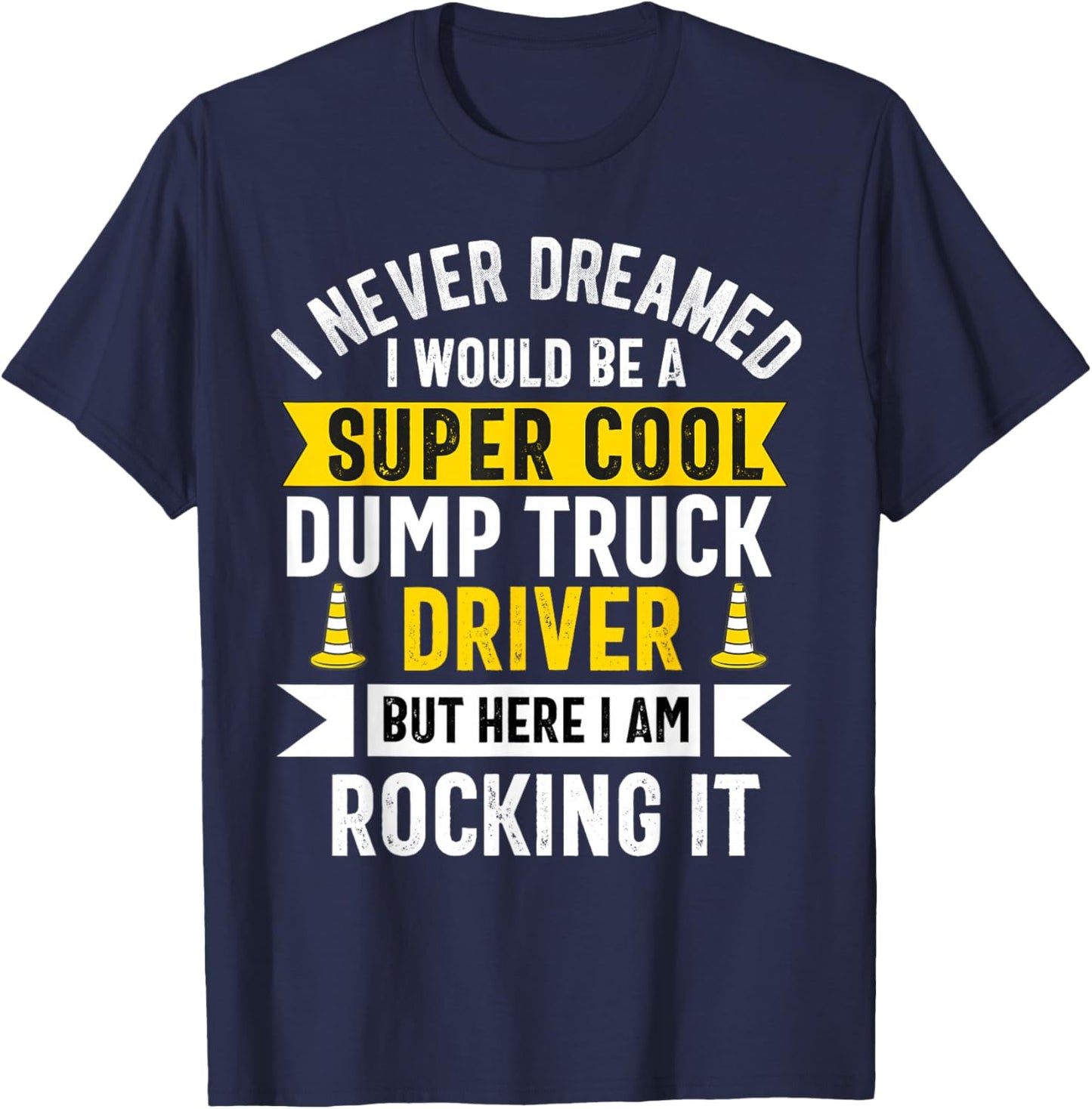 Men Adult Dumping truck Trailer T-Shirt - T-Shirt | Navy