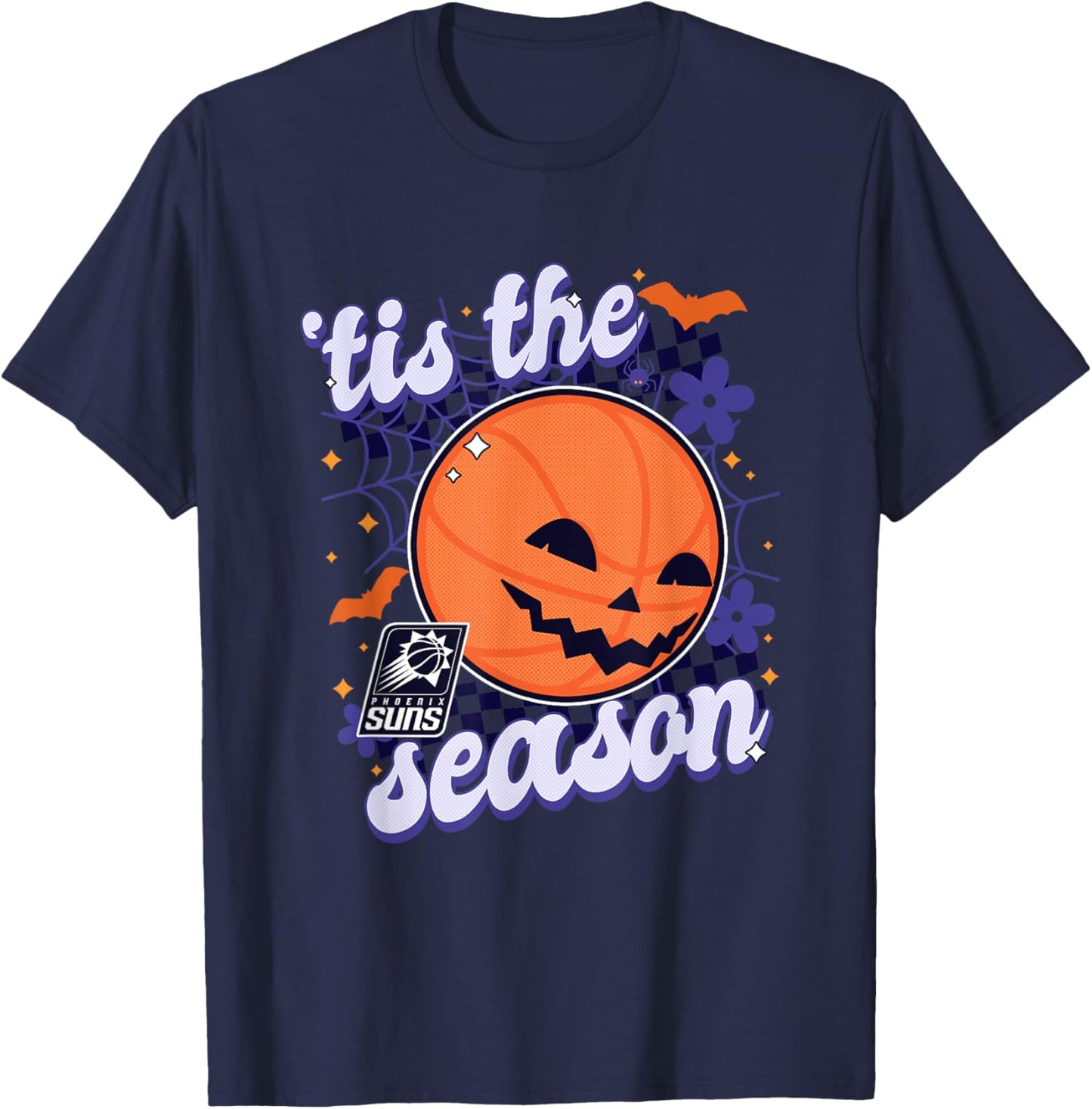 NBA Phoenix Suns Halloween Spooky Season T-Shirt - T-Shirt | Navy
