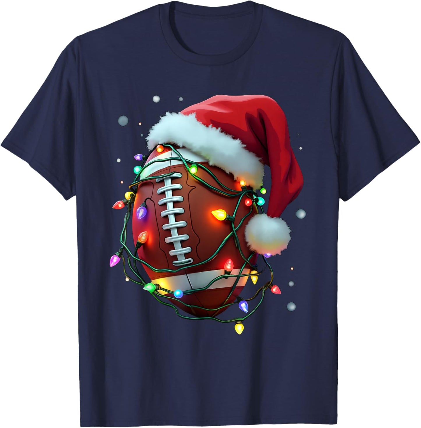 Santa Sports Christmas Football Player Design Boys T-Shirt - T-Shirt | Navy