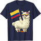 Colombia Flag Llama Colombian Flag Alpaca Colombian Roots T-Shirt - T-Shirt | Navy