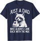 Dad Came Back with Milk Raccoon Funny Fathers Day Papa Daddy T-Shirt - T-Shirt | Navy